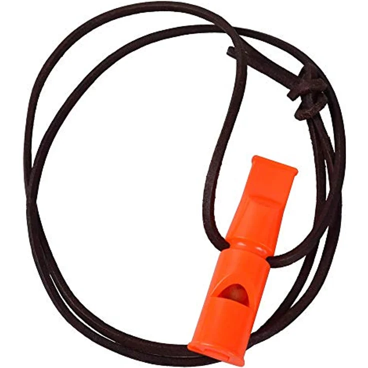 ACME Doppelton Hundepfeife No. 641, Profi-Doppelpfeife mit 2 Signaltönen, hoher Reichweite und gratis Lederband, DG Orange – Bild 2