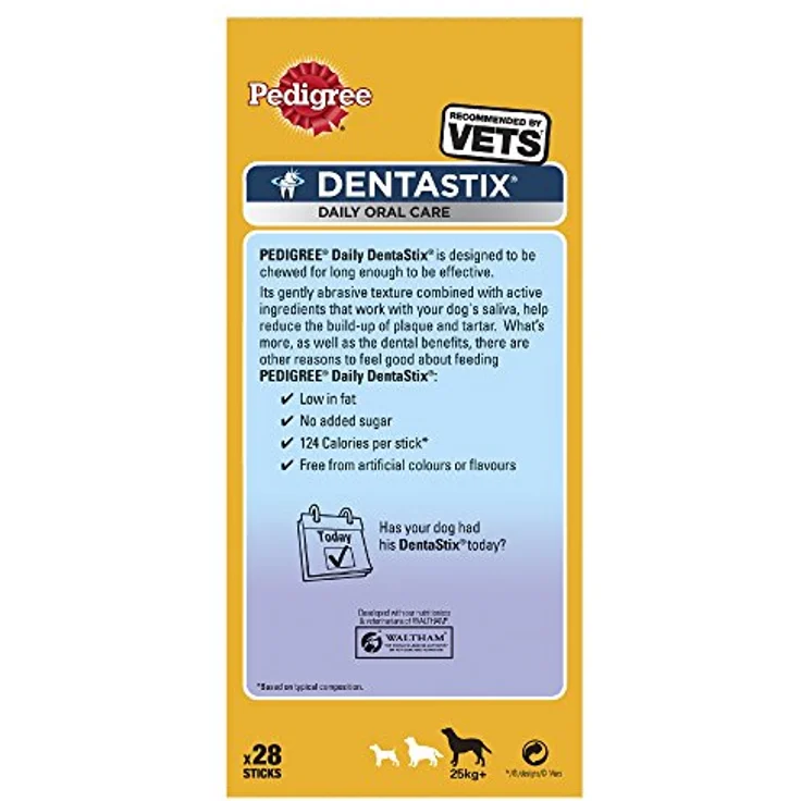 Pedigree Dentastix Kauspielzeug für Hunde ab 25 kg, 28 Stück, zur Reduzierung von Zahnsteinbildung um bis zu 80 %, fettarm und ohne Zuckerzusatz – Bild 5