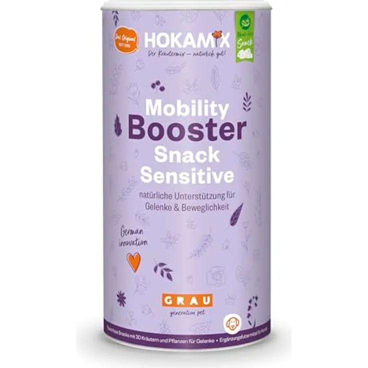 GRAU Hokamix Mobility Snack Veggie, Ergänzungsfuttermittel für Hunde zur Gelenkunterstützung, 800g, hergestellt in Deutschland