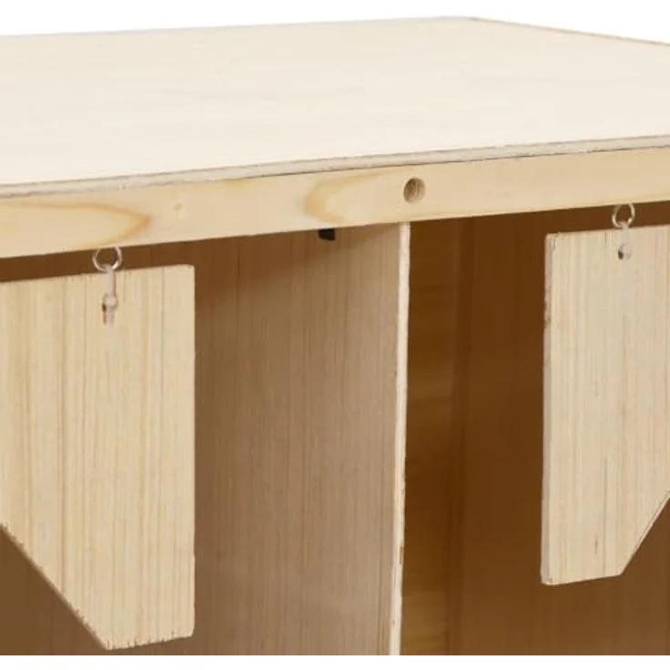 vidaXL Legenest Hühnernest 3 Fächer 72 x 33 x 38 cm Massivholz Kiefer – Bild 8