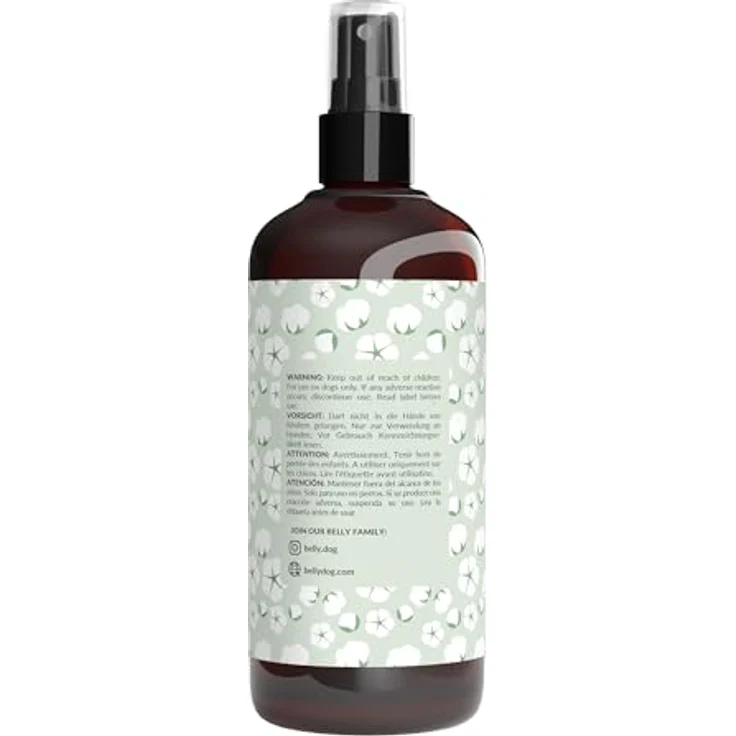 BELLY® Deodorant für Hunde, 250ml, frisches Baumwollaroma, neutralisiert Gerüche, pH neutral, vegan und tierversuchsfrei – Bild 2