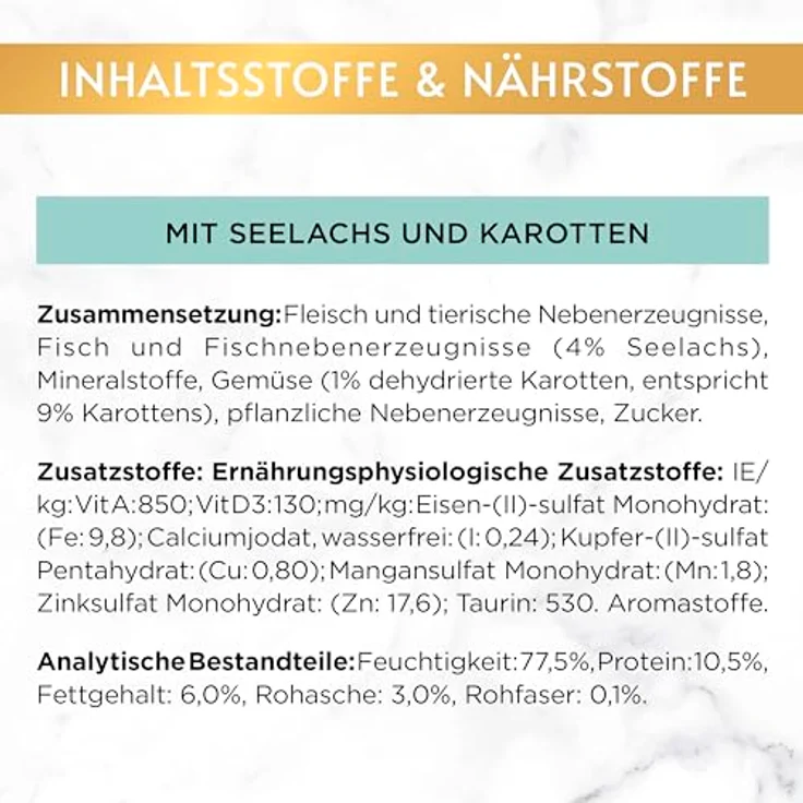 GOURMET Gold Feine Pastete mit Gemüse, Seelachs und Karotten, 12x85g, Alleinfuttermittel für ausgewachsene Katzen – Bild 7