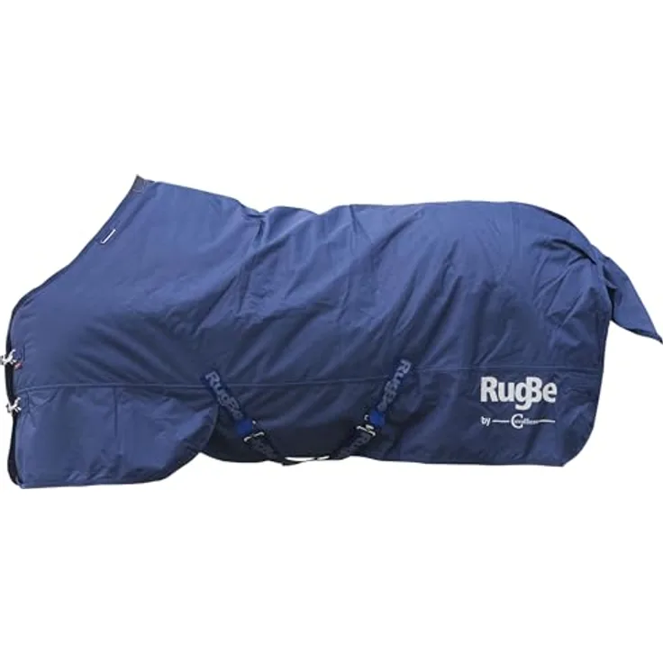 Covalliero RugBe IceProtect 300 g, Winterdecke für Pferde, dunkelblau, 145 cm, reißfestes 600 Denier Polyester, wasserabweisend, klassischer Schnitt