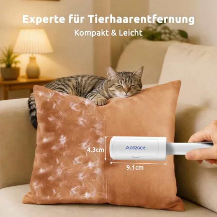 ACE2ACE Mini Fusselrolle, wiederverwendbarer Tierhaarentferner für Kleidung, effizient und umweltfreundlich – Bild 2