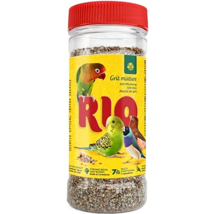 RIO Grit-Mischung, 520 g Mineralfuttermittel für Vögel zur Unterstützung der Verdauung, enthält Kalzium, Phosphor und Natrium – Bild 1