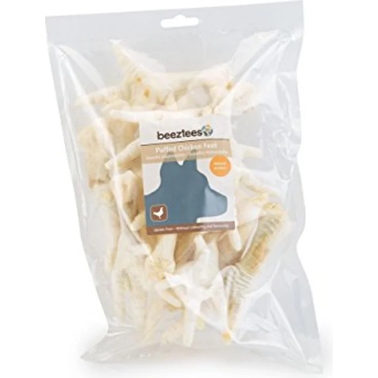 Beeztees Hühnerfüße gepufft, 100% natürliche Hundesnacks, 200 g – Bild 2