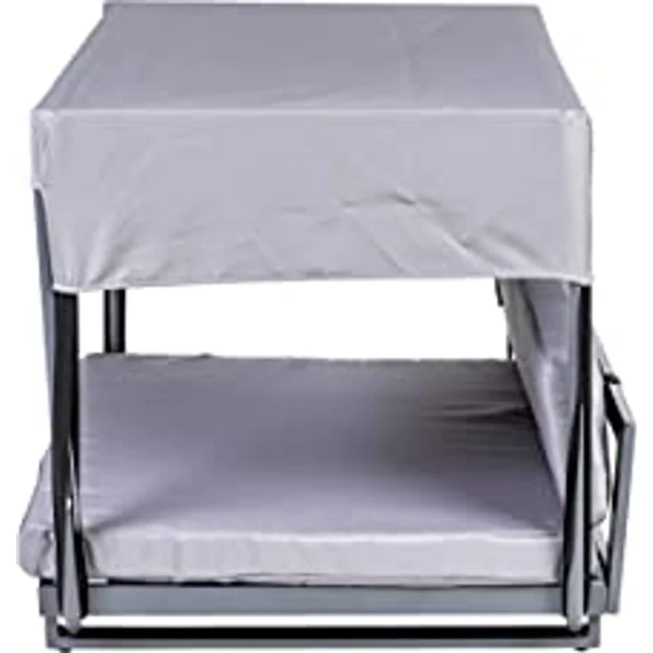 Greemotion Hunde-Sofa mit Dach Größe M, ca. 63 x 30-65 x 65 cm, stabiles Alu-Gestell, 5 kg, Hundebank, Hundeplatz, Outdoor – Bild 4