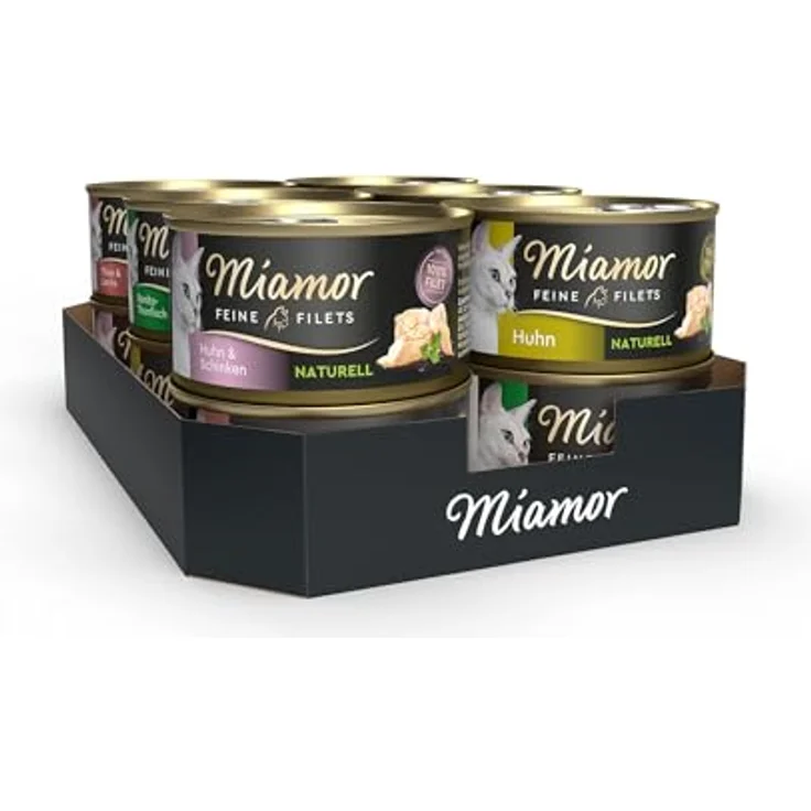 Miamor Feine Filets naturell Mixtray 2, Katzen-Nassfutter mit 4 köstlichen Sorten, 12 x 80g – Bild 2