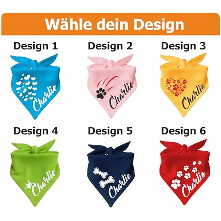 Kleiner Fratz Hunde Dreiecks Halstuch, personalisierbar mit Namen, rot, Größe 2 (68 cm) – Bild 2