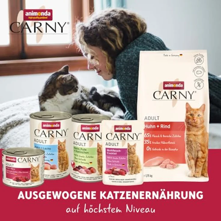 Animonda Carny Trockenfutter Katze Adult Huhn und Forelle, knusprig, ohne Getreide, 350 g – Bild 4