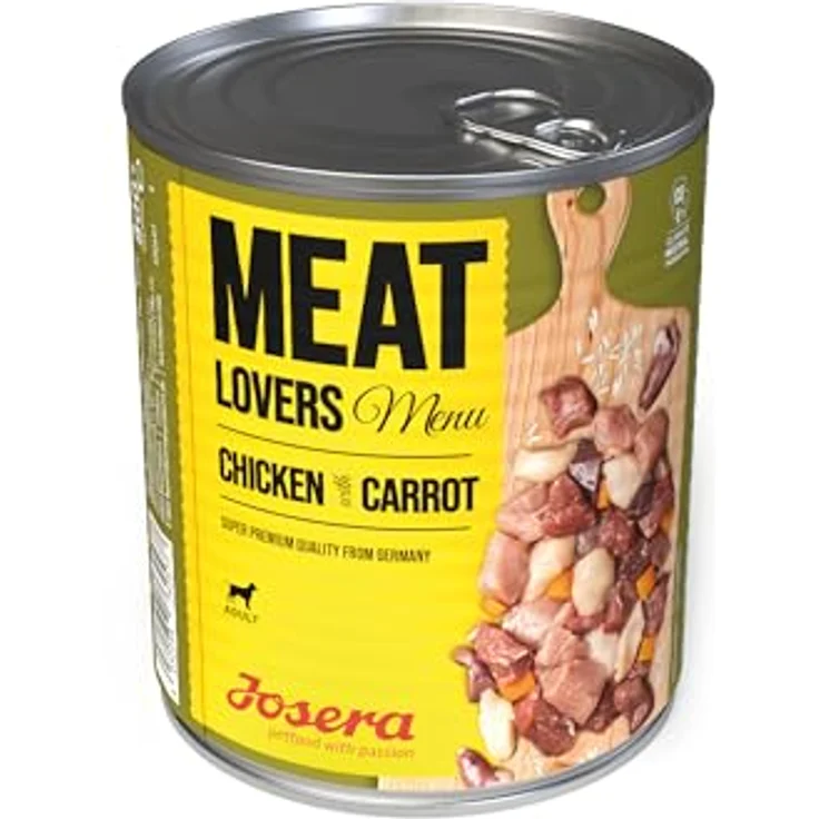 JOSERA Meat Lovers Menu Chicken with Carrot, Premium Nassfutter für ausgewachsene Hunde, 6 x 800 g, mit 65% Huhn, weizenfrei, Alleinfuttermittel – Bild 2