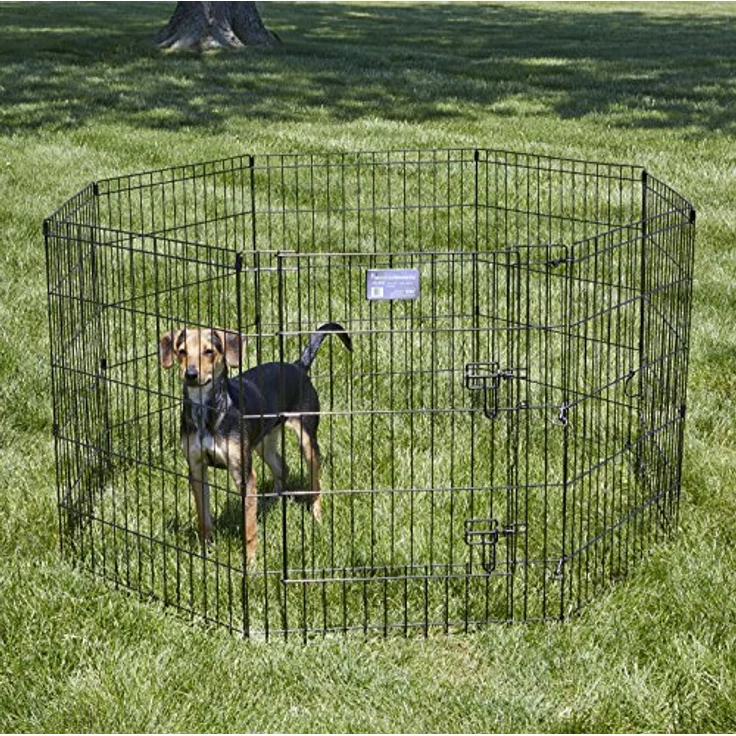 MidWest Homes for Pets Faltbarer Laufstall für Hunde, Metall, 61 x 76 cm, Schwarz – Bild 3