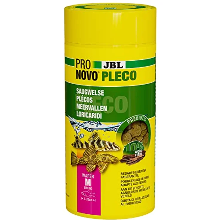 JBL PRONOVO PLECO WAFER, Futterwafer für Saugwelse von 1-20 cm, naturnahe Ernährung mit Holzanteil, 1 l – Bild 1