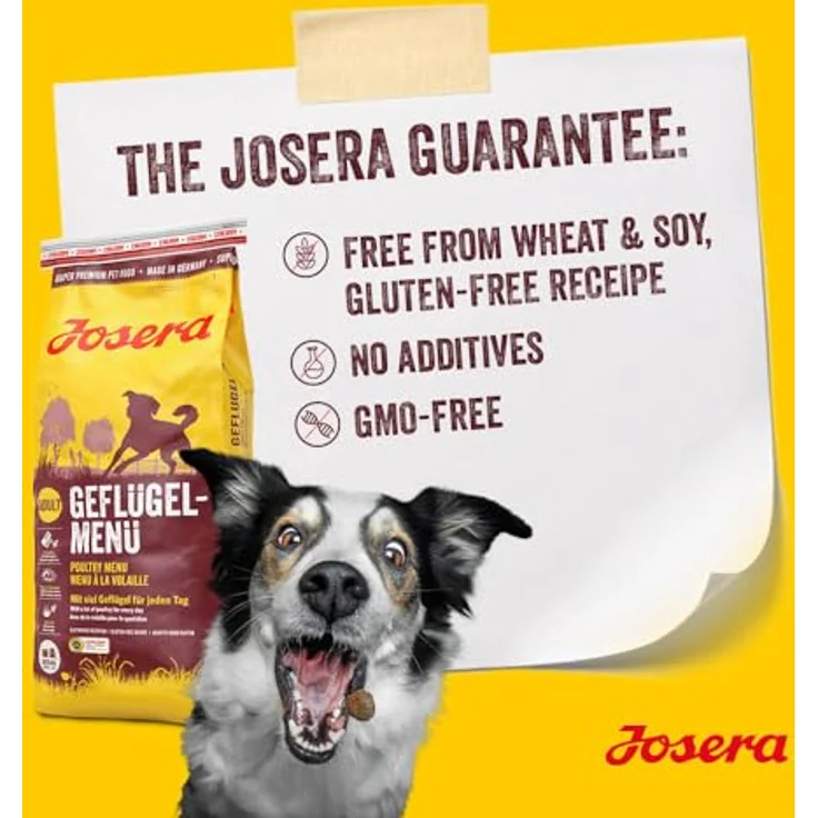 JOSERA Geflügel-Menü, Premium Trockenfutter für Hunde, 12,5 kg, weizenfrei, glutenfreie Rezeptur mit Mais & Reis, gut verträglich, Made in Germany – Bild 3