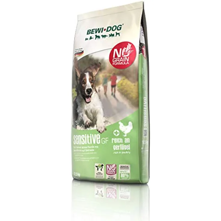 BEWI DOG Sensitive GF Hundefutter [12,5 kg] | Trockenfutter für sensible Hunde | Getreidefrei, 80% tierisches Eiweiß, für alle Rassen