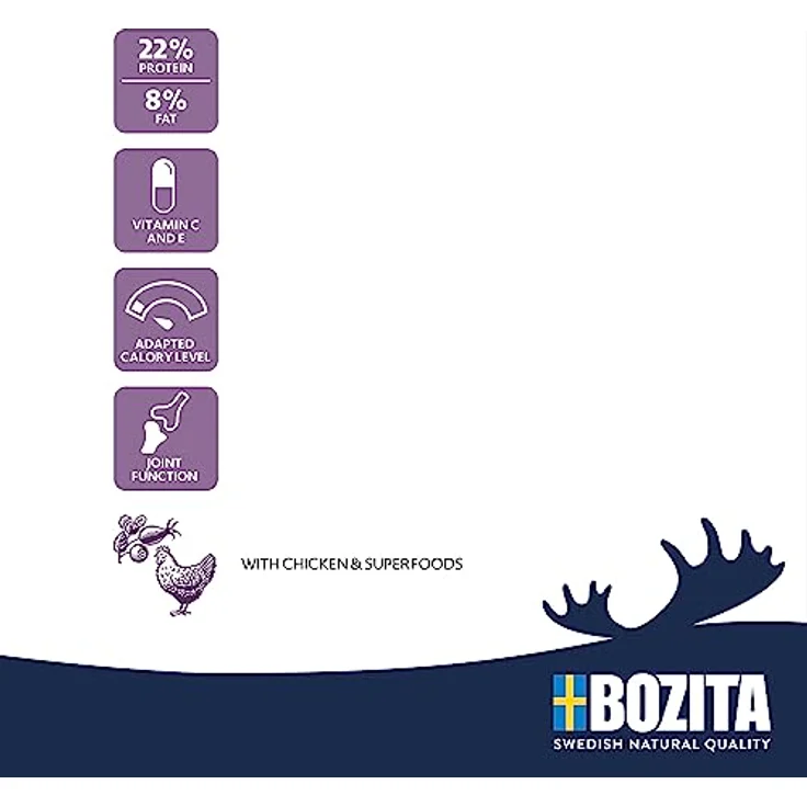 Bozita Hundefutter Original Adult Senior Huhn, 3 kg weizenfreies Trockenfutter für ältere Hunde, hohe Proteinqualität für Vitalität – Bild 5