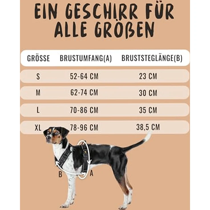 Rudelkönig Hundegeschirr Paola, Reflektierendes Brustgeschirr für große Hunde mit Haltegriff, Verstellbares Neopren-Polsterungsdesign für maximalen Komfort – Bild 5