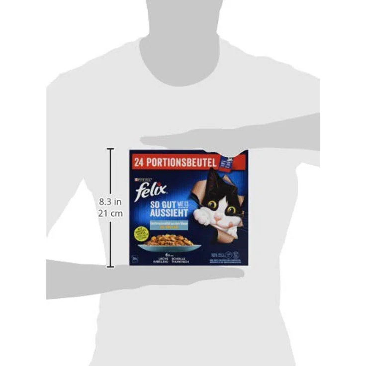 Purina FELIX Katzennassfutter So gut wie es aussieht in Gelee, Geschmacksvielfalt aus Wasser, 1er Pack (24 x 85g) Portionsbeutel – Bild 4