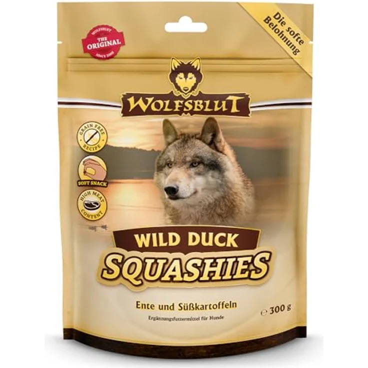 Wolfsblut Wild Duck Squashies, Hundesnacks mit Entenfleisch und Süßkartoffeln, 300 g – Bild 1