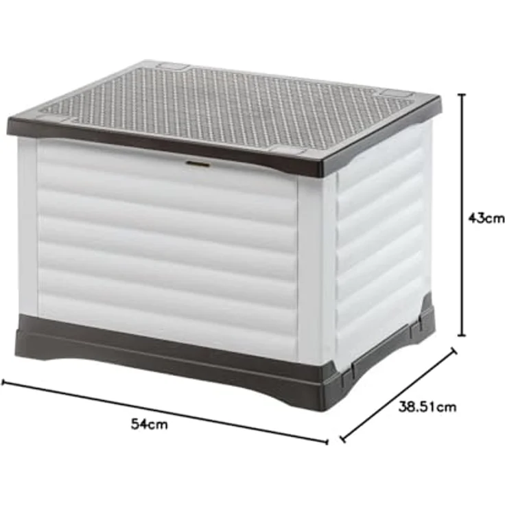 Ferplast PETVILLA 60, Hundehütte & Katzenzwinger aus recyceltem Kunststoff, 54 x 43 x h 38,5 cm, robust und UV-beständig, mit gerilltem Boden und abnehmbarem Dach – Bild 5