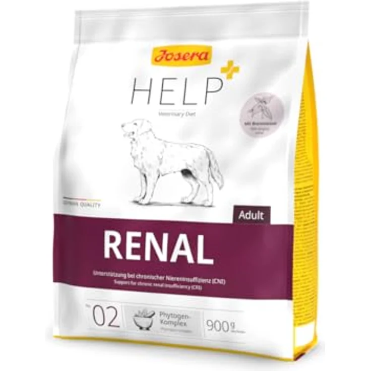 Josera Help Renal, Hunde-Trockenfutter bei chronischer Niereninsuffizienz (CNI), 900g mit protein- und phosphorarmer Rezeptur