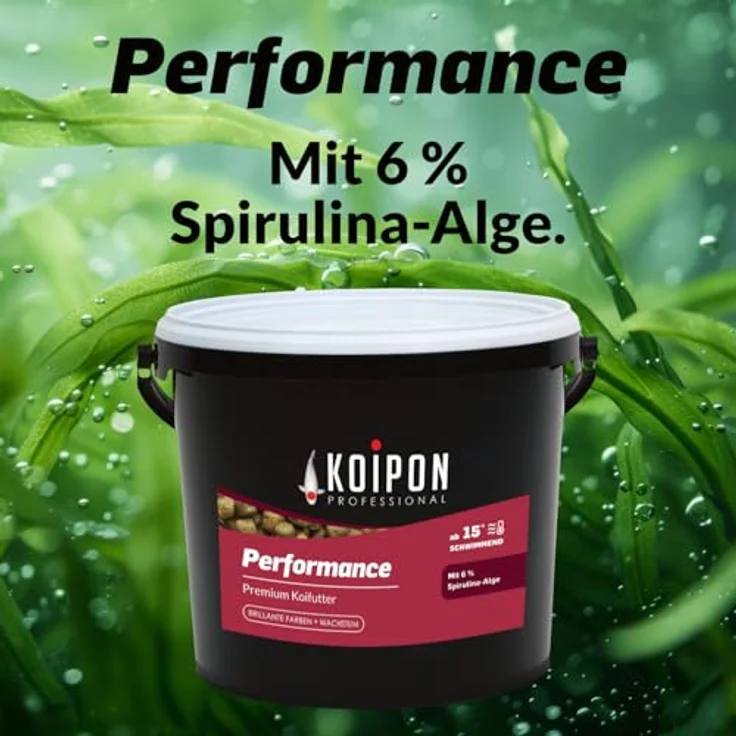 KOIPON Performance Koifutter 2 kg, 3 mm Sommerfutter mit 6% Spirulina für strahlende Farben – Bild 3