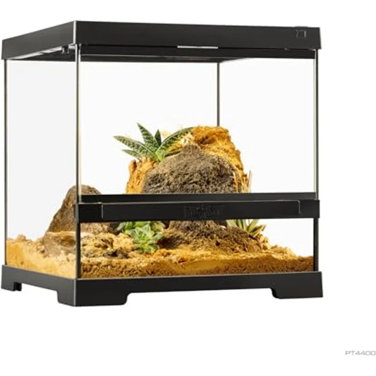 Exo Terra Pro Terrarium, Monsoon-kompatibles Terrarium mit tiefem wasserdichtem Boden und einstellbarem Belüftungssystem – Bild 1