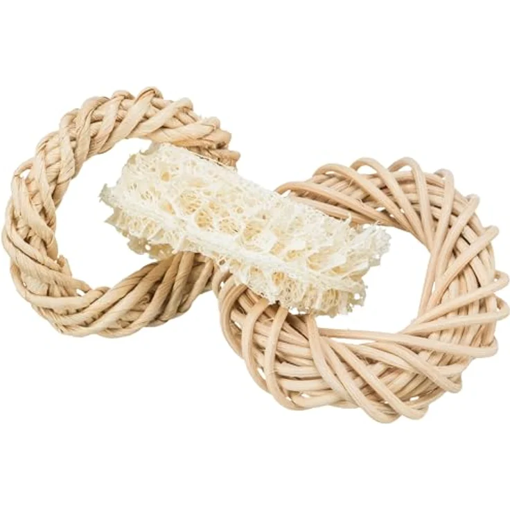 TRIXIE Tier-Beschäftigungsspielzeug Nagerspielzeug Luffa Ringe, ø 13 cm, von TRIXIE – Bild 2