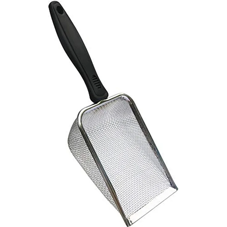 Exo Terra Scoop, Metallschaufel für Reptilienkot mit komfortablem Griff, abgewinkelt für Ecken, 1 Stück