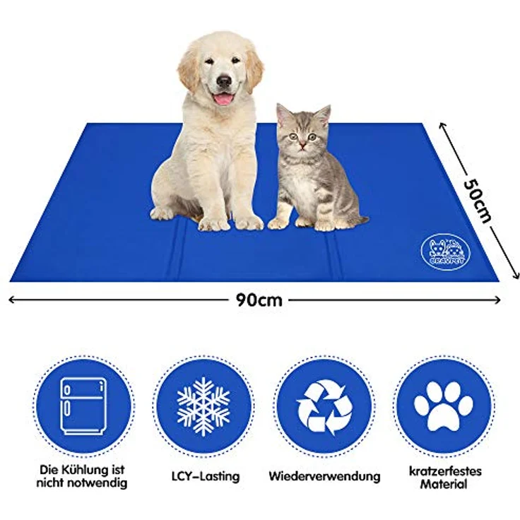 Bravpet Kühlmatte für Haustiere, selbstkühlendes Pad, XL für Katzen und Hunde, komfortabel, langlebig und leicht zu reinigen – Bild 4