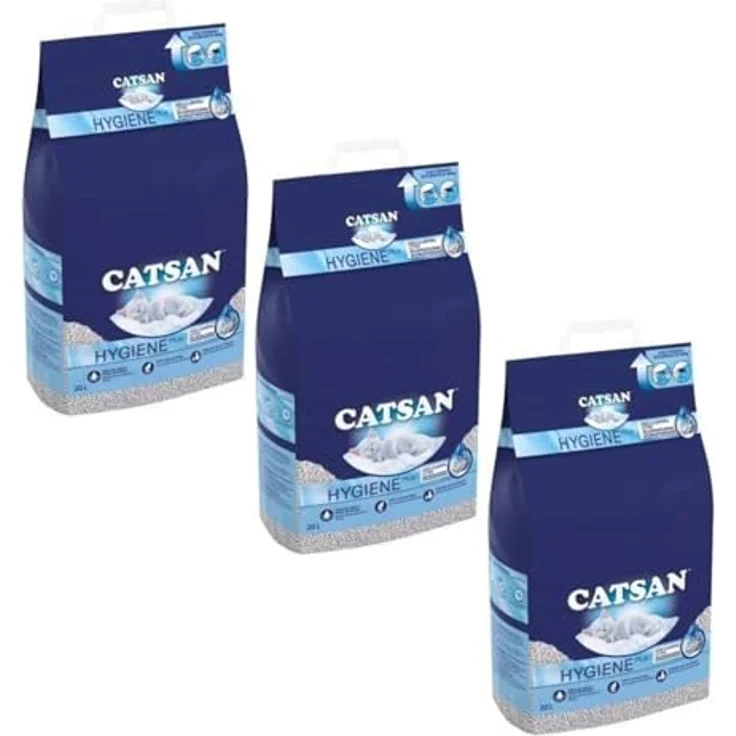 Catsan Hygiene, nicht klumpendes Katzenstreu, 3 Packungen à 20l, insgesamt 60l – Bild 2