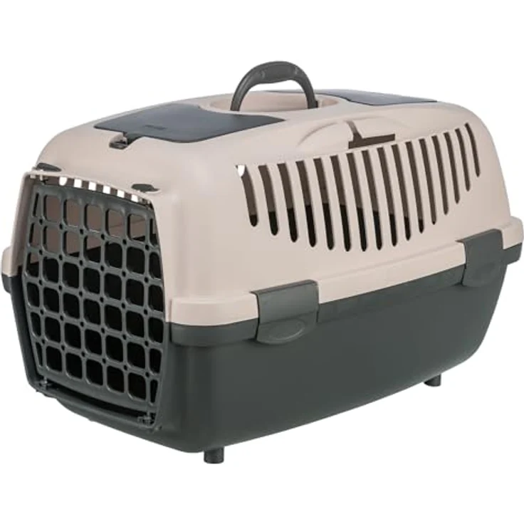 TRIXIE Tiertransportbox Capri dunkelgrau/blush für Katzen – Bild 2