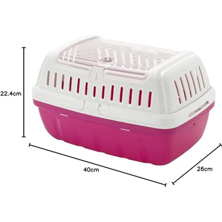 MODERNA Tiertransportbox Nager Transportkäfig, spülmaschinenfest, rosa – Bild 2