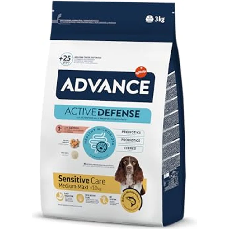 Advance Sensitive Trockenfutter Hund, 3 kg, mit hochbekömmlichen Fischproteinen und ohne Ei, Soja und Weizengluten