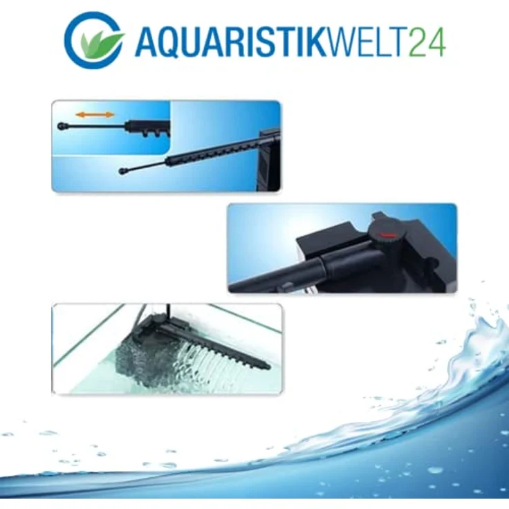 AquaOne JP-093, Innenfilter für Aquarien bis 60 Liter, Pumpe 450 L/h für Süß- und Meerwasser – Bild 4
