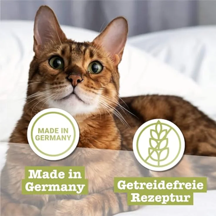 catz finefood N° 5 Lachs & Geflügel Feinkost Katzenfutter nass, 36% Lachs, verfeinert mit Spinat & Tomate, 6 x 400g Dosen – Bild 5