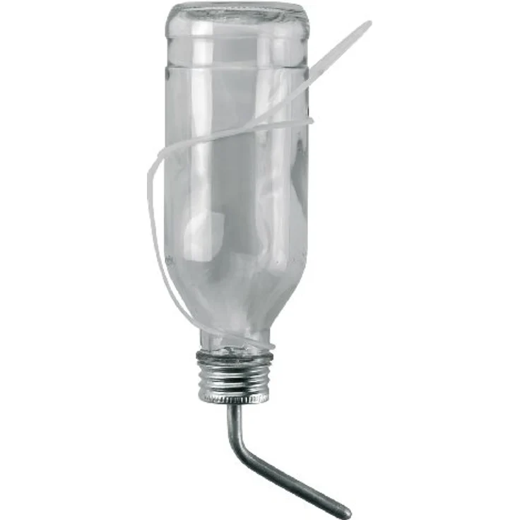 Kerbl Trinkflasche f.Kaninchen 500ml aus Glas kpl. mit Aluröhrchen(8 Stück) – Bild 2