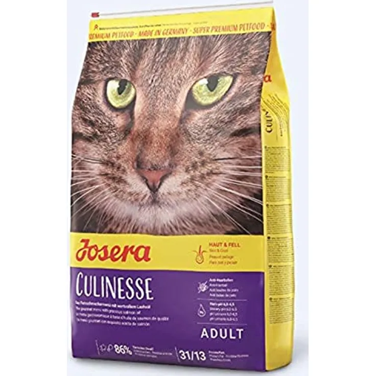 Josera Culinesse Katzenfutter, 4,25 kg, fettarm, mit Lachs und Omega-3, unterstützt Nierenfunktion, fördert Haut und Fell
