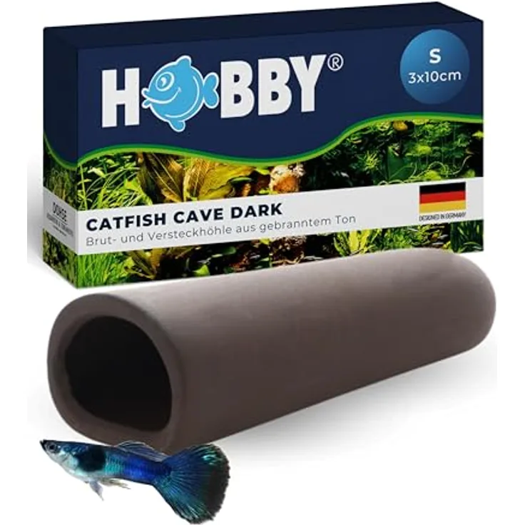 HOBBY Aquariendeko Catfish Cave S, 3,5x10 cm, dunkelbraun