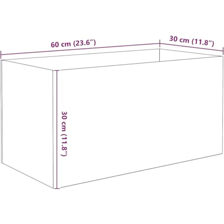 vidaXL Aquarium Transparent 60 x 30 x 30 cm, rechteckiges Glasbecken mit modernem Design, pflegeleicht und vielseitig einsetzbar – Bild 3
