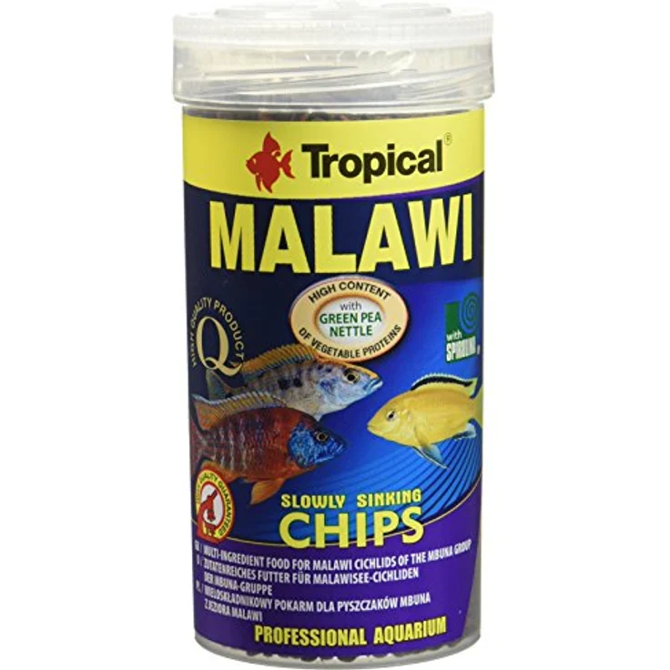 Tropical Malawi Chips, Fischfutter für Cichliden, 250 ml, nährstoffreiche und pflanzenbasierte Formel – Bild 1