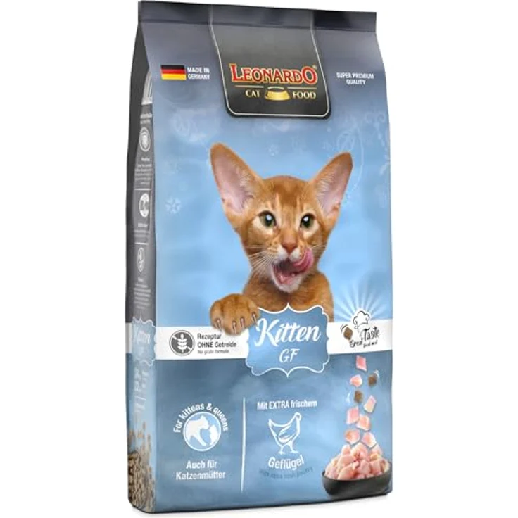 LEONARDO Kitten GF Katzenfutter, getreidefreies Trockenfutter mit frischem Geflügel für Kätzchen bis 1 Jahr, 7,5 kg – Bild 2