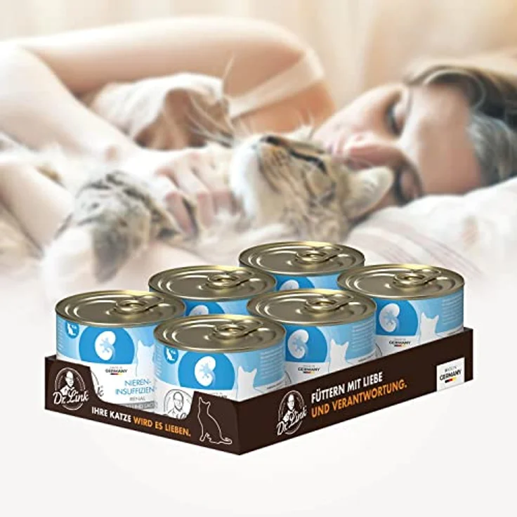 Dr. Link Spezial-Diät Katzenfutter, Nierenunterstützung mit Huhn & Lachs, 6x200g Dose – Premium-Qualität mit Omega-3 Fettsäuren – Bild 3