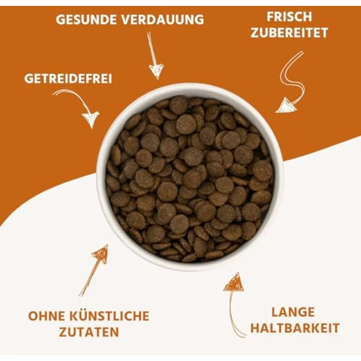 Wildfang® Hundefutter Trocken, Premium getreidefreies Hundefutter mit Truthahn und Süßkartoffel, 2 kg für Senioren, glutenfrei, mit Gelenk- und Zellschutz – Bild 3