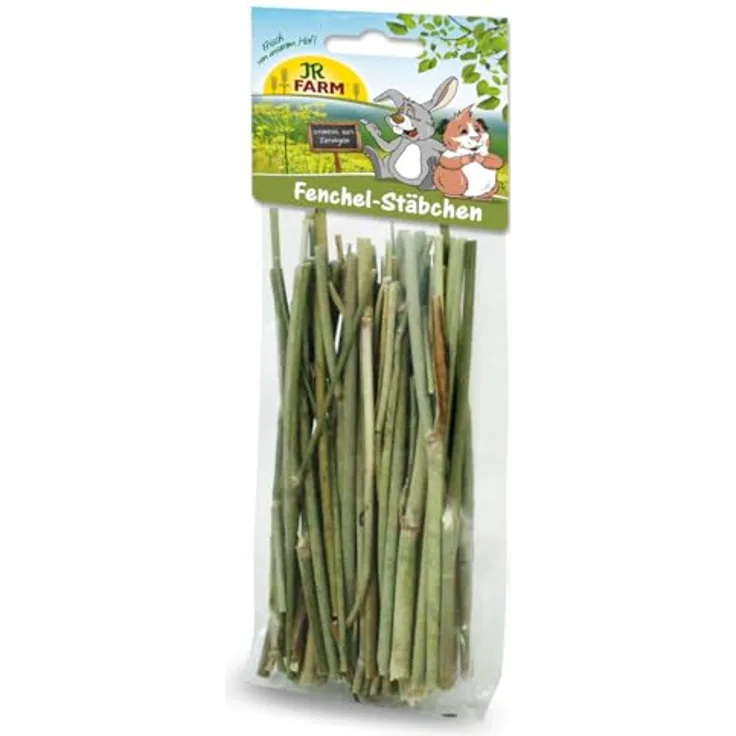 JR Farm Fenchel-Stäbchen, 15g Rohfaserreich für gesunden Knabberspaß und Unterstützung der Verdauung