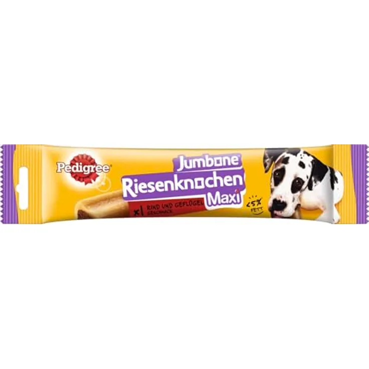Pedigree Riesenknochen Mixpaket, 12 x 180 g Kausnack für ausgewachsene Hunde mit Rind, fettarm und reich an Vitaminen