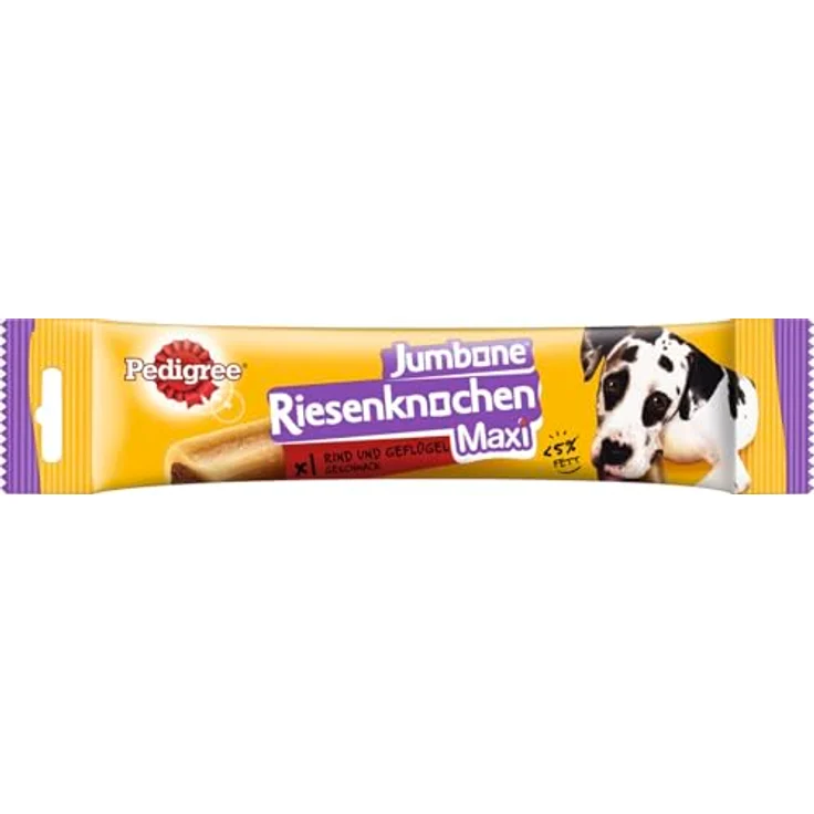 Pedigree Riesenknochen Mixpaket, 12 x 180 g Kausnack für ausgewachsene Hunde mit Rind, fettarm und reich an Vitaminen – Bild 1