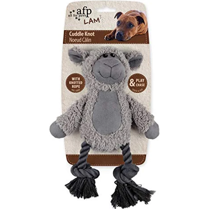 all for paws Tierkuscheltier AFP Lambswool-Cuddle Knot, Spielzeug für Hunde mit Quietscher, sortiert – Bild 6
