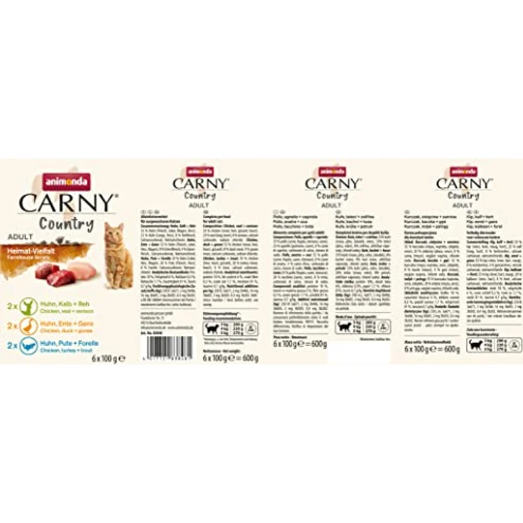 animonda Carny Country Katzenfutter nass Home Mix (6 x 100g), Getreidefreies Katzen Nassfutter mit 100% frischen, fleischlichen Zutaten – Bild 2