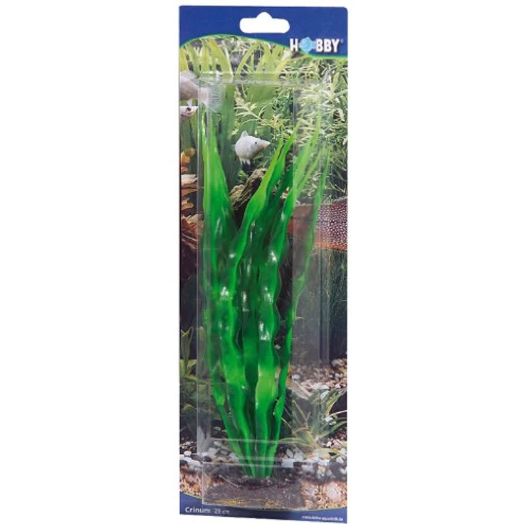 HOBBY Aquariendeko Crinum, 29 cm künstliche Aquariumpflanze mit natürlicher Bewegung und festen Halt im Bodengrund – Bild 1